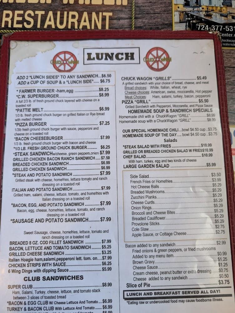 Chuck Wagon Restaurant Menu image 1