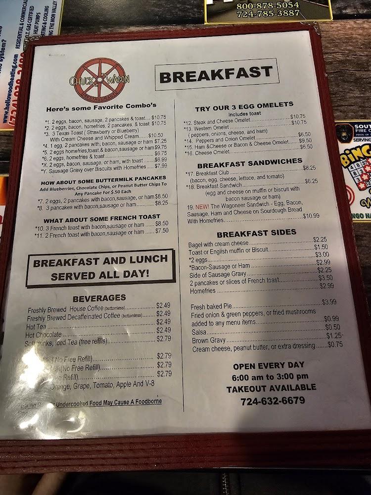Chuck Wagon Restaurant Menu image 2